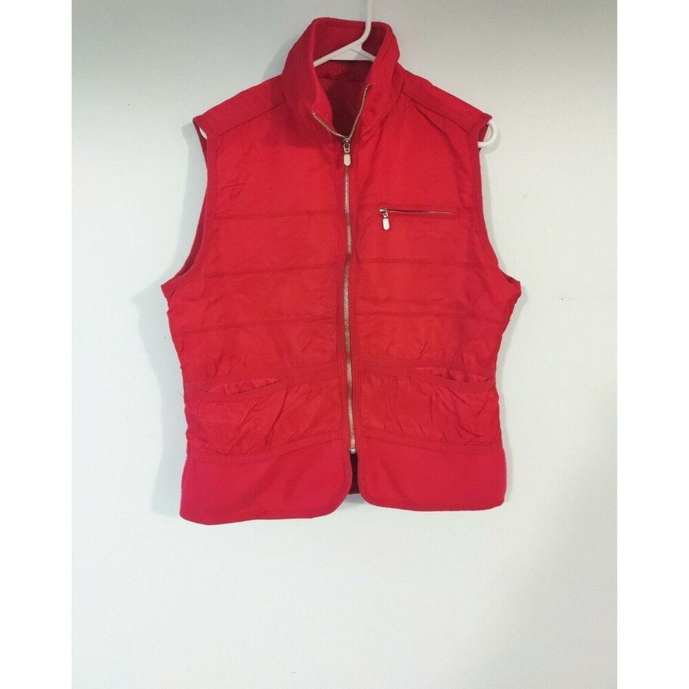 VTG climate zone winter vest women's M red outdoors pockets hiking athleisure